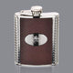 Trubner Hip Flask -  Brown/Stainless Plate