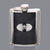 Trubner Hip Flask -  Black/Stainless Plate