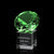 Gemstone Award on Cube - Emerald