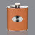 Shelburne Hip Flask -  Brown/Stainless Plate