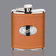Shelburne Hip Flask -  Brown/Stainless Plate