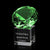 Gemstone Award on Cube - Emerald