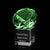 Gemstone Award on Cube - Emerald