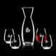 Hemlock Carafe & 4 Stemless Wine