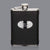 Hodge Hip Flask -  Black/Stainless Plate