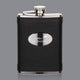 Hodge Hip Flask -  Black/Stainless Plate