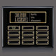 Oakleigh Horiz Pert/Plaque - Black/Gold 12 Plate